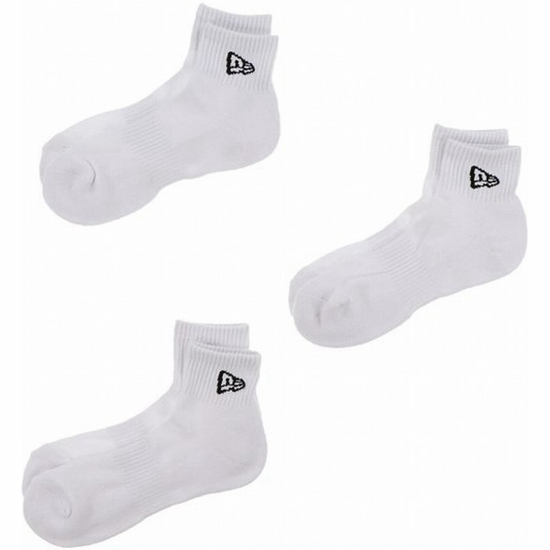 ニューエラ メンズ レディース Acc 3p ソックス 3足組 靴下 ホワイト New Era 通販 Lineポイント最大0 5 Get Lineショッピング