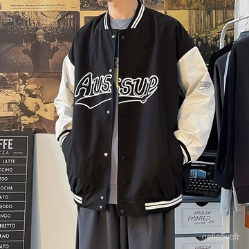 潮牌棒球服男春秋鼕季新款ins大碼寬鬆男生休閒夾剋潮流外套外套 上衣男女 夾剋外套 衛衣男女 棒球外套 開衫 大碼外套