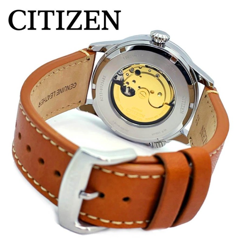 CITIZEN シチズン AUTOMATIC メンズ 腕時計 NJ0140-25L ブラウン