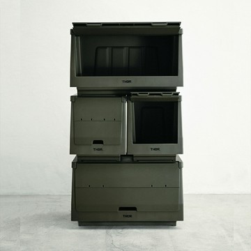 【全館滿額折】THOR BOX 綠 可堆疊層架收納箱 50L H8932【新竹皇家】
