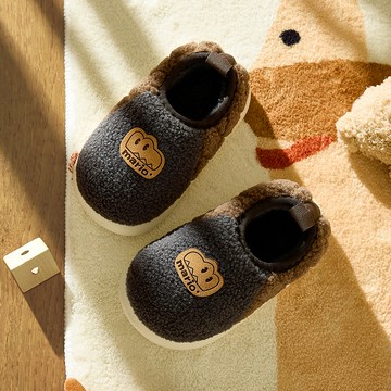 Cheerful Mario幸福瑪麗 兒童棉拖鞋男童幼兒居家室内鞋 寶寶包跟拖鞋男孩保暖冬季