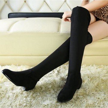 2025新長筒顯瘦修腿彈力舒適舞蹈靴水兵舞廣場舞靴子平底靴跳舞鞋