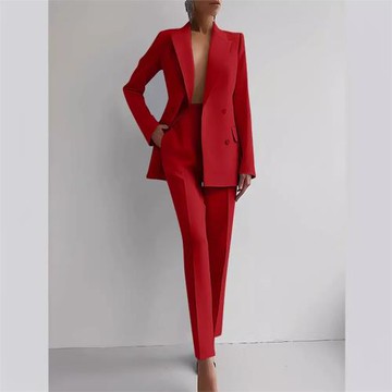 2024春季亞馬遜外貿跨境時尚休閑職業裝女士西服套裝