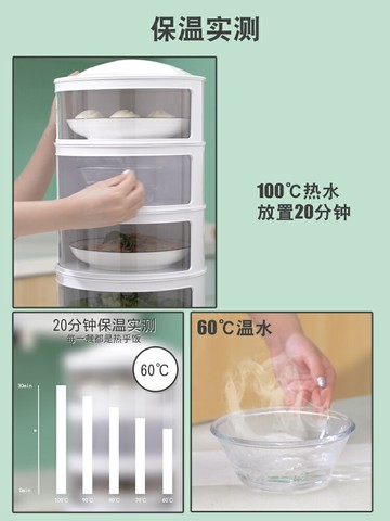 菜罩飯菜食物罩子家用保溫防塵罩餐桌廚房剩菜冬天加熱多層蓋菜罩