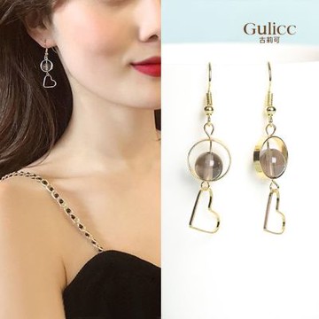 Gulicc 韓國 時尚感 心型 耳環(飾品 耳飾 耳釘 耳扣 耳環 生日禮物 雙11 聖誕節)