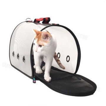 透明貓包太空艙手提貓包曬貓我家貓超可愛炫耀貓包手提包-紅/藍/綠/橘/灰【AAA3942】