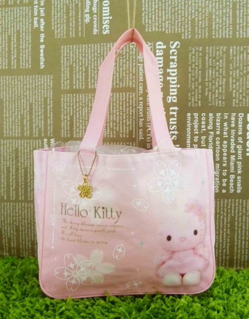 【震撼精品百貨】Hello Kitty 凱蒂貓~手提包~櫻花粉【共1款】
