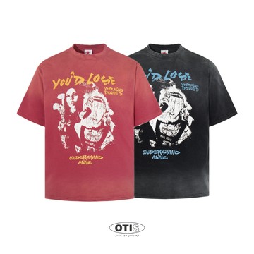 【OTIS】 【現貨】復古陰暗朋克  舊色 水洗T 短袖 寬鬆 OVERSIZE 落肩 嘻哈 美式 街頭