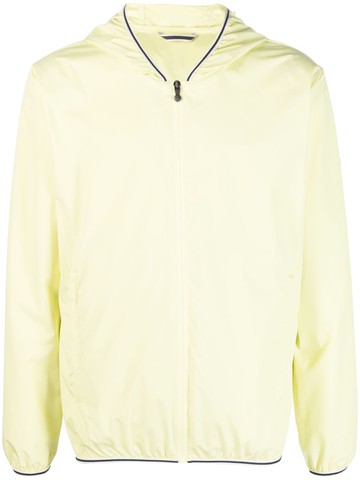 Pyrenex - stripe-trim hooded jacket - men - Recycled Polyester/Polyurethane Resin - M - Yellow