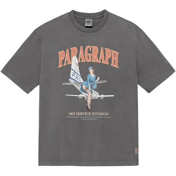 【PARAGRAPH】26SS NO.097 AIR CREW TEE 短T (水洗灰色)