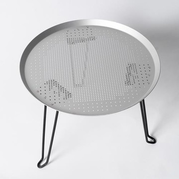 沐優物 戶外超輕鋁合金折疊桌便攜自駕露營桌沙發圓形邊幾