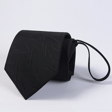 男士商務正裝領帶黑色6cm 8cm職業新郎結婚領帶韓版潮拉鏈懶人