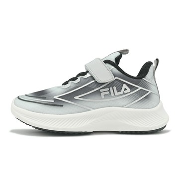 Fila 慢跑鞋 J818Z 大童 小朋友 灰 白 魔鬼氈 運動鞋 斐樂 3J818Z408
