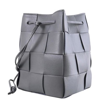 BOTTEGA VENETA 680218 大編織單肩/斜背束口水桶包.灰