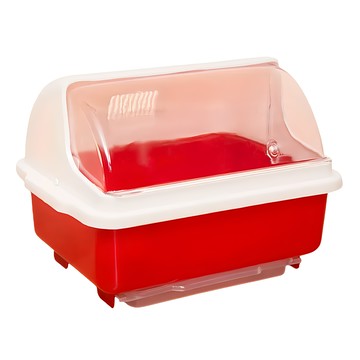 HOUSE 好室喵 中迴轉碗籃 8.5L  380 x 290 x 270mm  紅色  1個