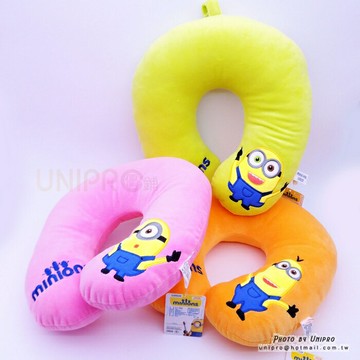 【UNIPRO】小小兵 Minions 蘿蔔 凱文 史都華 素色 U型枕 旅行枕 靠枕 頸枕 午安枕 造型枕 正版授權 神偷奶爸