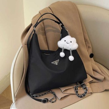 網紅爆款托特雙肩包女2024新款多功能百搭斜挎包大容量通勤帆布包