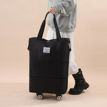 🛒台灣夯貨+滿額免運🎉超大旅行袋大容量男女容量行李袋手提待產短途出差收納旅行包滑輪 Z26W 2