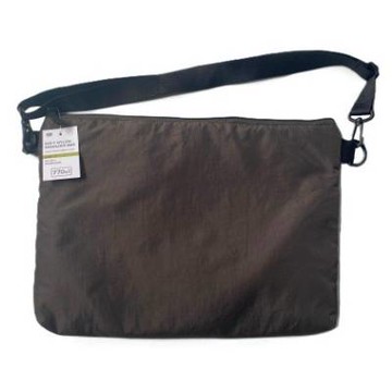 【100 Life Japan Can Do】(H)黑色柔軟尼龍側背包L(1入)