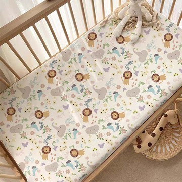 HA Baby Bed 嬰兒床包 一般嬰兒床專用 台灣製  130 x 70cm  小獅小象  小獅小象 多色