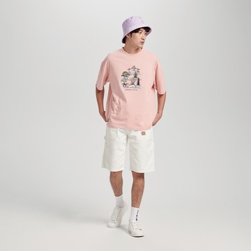 江戶勝｜男裝｜多盆栽寬版短袖T恤