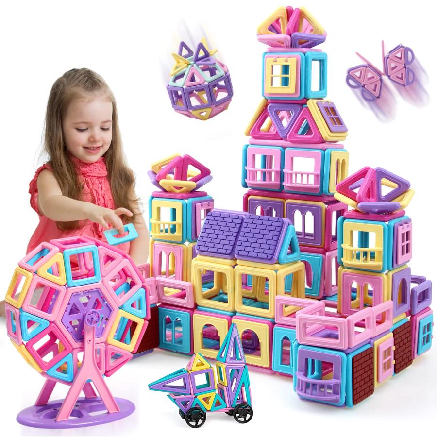 Magnetic Tiles for Year Old Boys Girls Magnetic Blocks Building