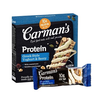 Carman's  康麥滋 莓果希臘優格蛋白棒【單入】 40g (CMS009)
