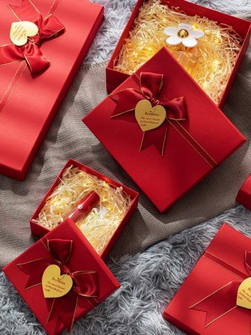 禮物盒 新年禮物盒送男女友禮品盒ins風口紅精美喜糖婚慶伴手禮包裝空盒