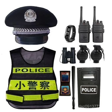 臺灣出貨🔥兒童警察服幼兒園角色扮演小交警男女童玩具消防員演出服玩具男孩