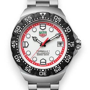 TAG HEUER 豪雅 F1系列Solargraph太陽能石英腕表(WBY1111.BA0042)x白x38mm