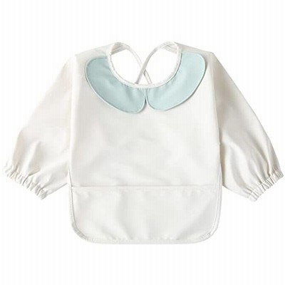 KALAVIKA お食事エプロン 長袖 ベビー 離乳食 袖付きエプロン 北欧 女の子 男の子 80 90 100 110サイズ 赤ちゃん お