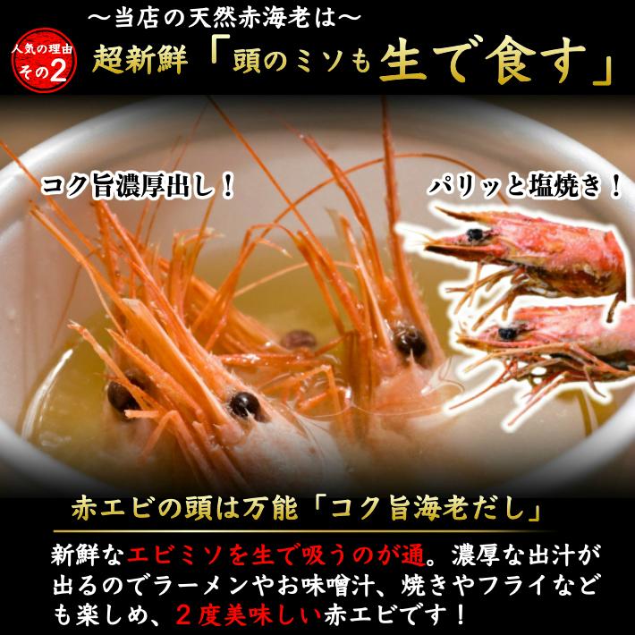 赤海老 天然 刺身 赤エビ 超特大2kg(30-36尾) 生食用 小分け