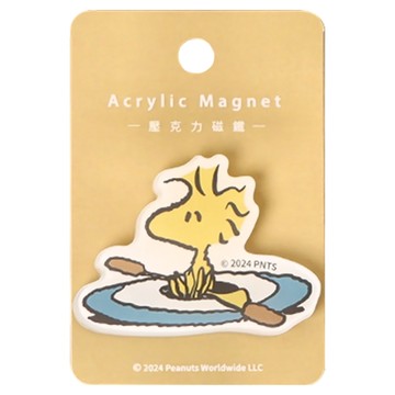 norns Peanuts 史努比造型磁鐵  胡士托 划船 白色  4.3 x 5.8cm  1個