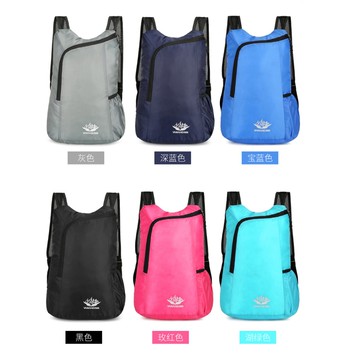 May shop【112110319】折疊包騎行運動雙肩包輕便皮膚包便攜戶外健行包