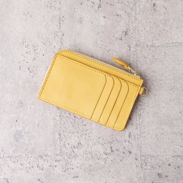 L型拉鍊零錢卡夾包 L-zip Card Holder / 山吹黃