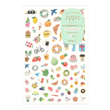 日本 MIDORI Yuru Log貼紙  1張  小物