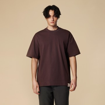 紫棕基本款寬版短袖T｜00212502105