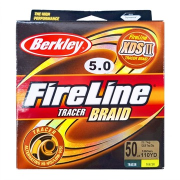 Berkley 貝克力 TRACER BRAID XDSII 8股編織雙色火線 釣線 編織線 PE線 XDSII 5.0號 雙色100m新包裝  100m  螢光綠色 + 墨綠色  1盒
