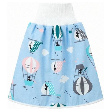 日本竹纖維隔尿裙 棉布材質  L號(46 x 18cm)  熱氣球 藍色  1件