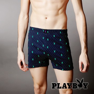 【PLAYBOY】美國潮流沁涼針織印花四角褲/平口褲-C112APB