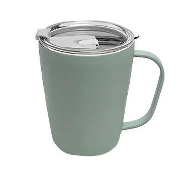 SWANZ 天鵝瓷 淨瓷馬克杯 真空保溫杯 304不鏽鋼 彩色塗料  薄荷綠  1個
