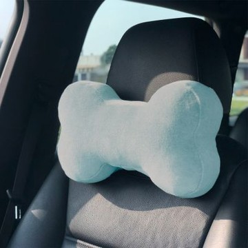 YVONNE 以旺傢飾 素面骨頭車用頸枕-湖水綠