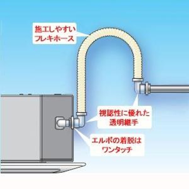 オーケー器材 断熱フレキドレンホース ドレンアップ専用配管 工速ドレンホース サイズフリー 配管側エルボタイプ ホース長さ700mm K-HUL2025A7  | LINEブランドカタログ