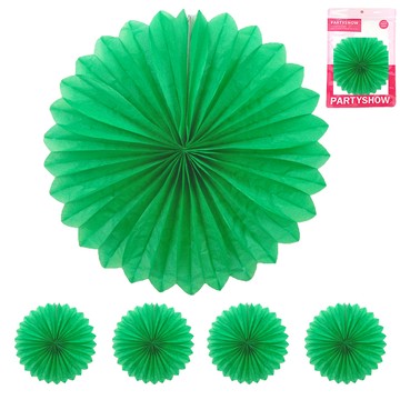 Partyshow 紙扇花 5入  50cm  綠色