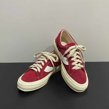 復古側邊條紋休閒帆布鞋343610