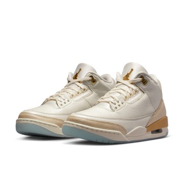 W Nike Air Jordan 3 Retro 象牙白金 緩震 抓地力 休閒鞋 運動鞋 女鞋 IB2255-100