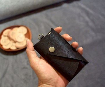 斜紋光亮黑  K3UP鑰匙包 //新居小禮