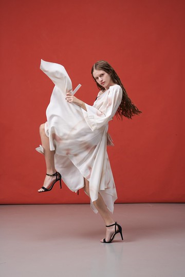 洋裝/不對稱/MRI/渲染/白印花/INF/SS25