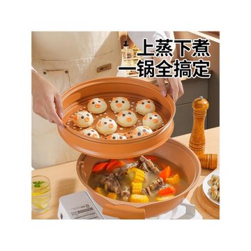 陶土麥飯石不粘鍋炒鍋平底家用無油煙微壓炒菜鍋電磁爐燃氣灶通用