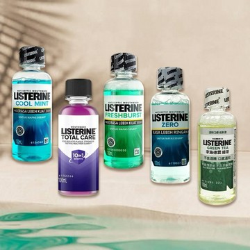 Listerine 李施德霖~漱口水(100ml) 冰涼薄荷／留蘭香／綠茶／無酒精／全效護理 款式可選